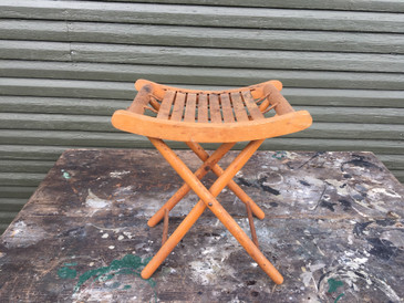 Small Wooden Camping Stool, c. 1960