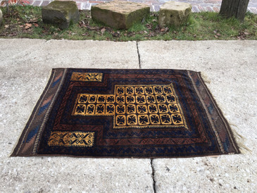 #98 Baluch 2'11"x 4'4" Persian Rug, c.1930 