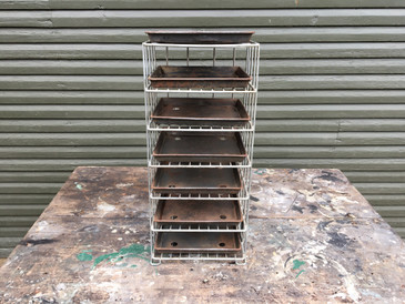 Blue Bird Pies Small Baker's Rack, Antique
