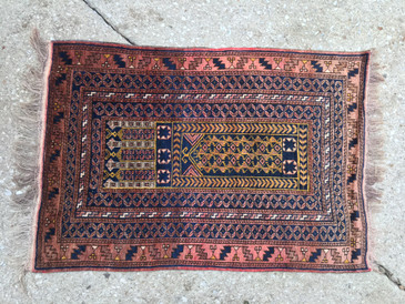 #101 Baluch 3'x4'5" Persian Rug, c.1930