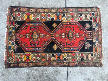 #104 Persian 3'6"x5'4" Rug, c.1890