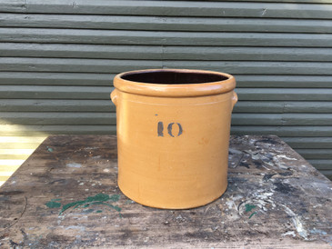 Stoneware Salt Glaze Large Crock, Antique