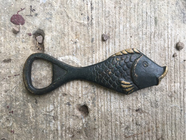 Brass Koi Fish Bottle Opener, Antique