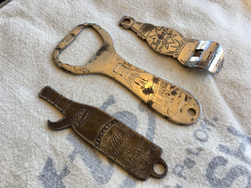 Trio of Metal Bottle Openers, c.1930