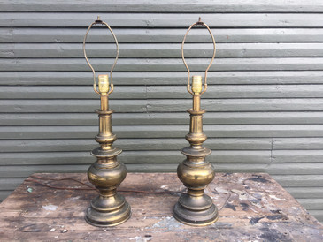 Pair of  Vintage Brass Table Lamps