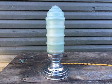 Art Deco Glass and Chrome Table Lamp