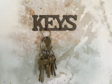 Brass Hanging Key Holder, Vintage