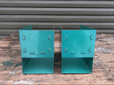 Pair of Metal Magazine Holders, Midcentury 