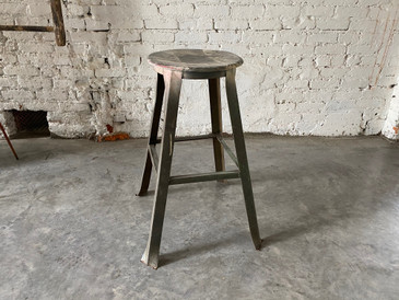 Industrial Grade Hand Forged Shop Stool, c.1960