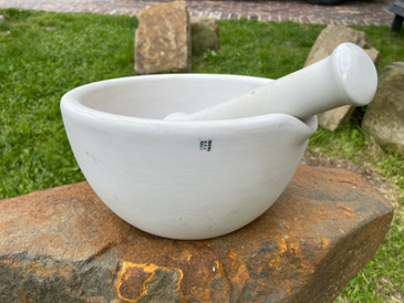 Large Porcelain Mortar & Pestle, Coors USA 