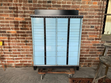 Art Deco Blue Dental Cabinet, c. 1940s