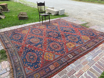 #110 Soumak Flatweave 9'2 x 11'5 Caucasian Rug, c.1910