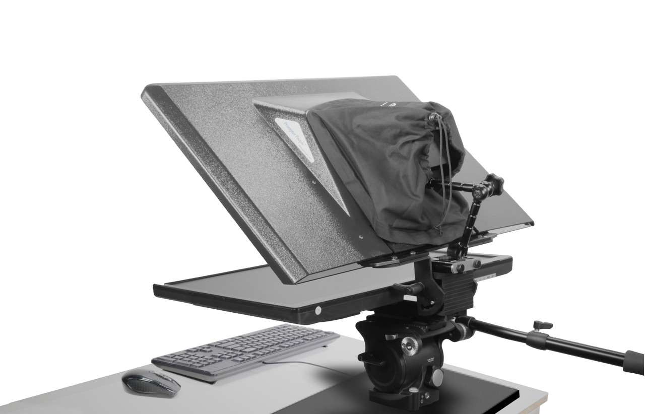 Flex Plus Desktop Teleprompter for Distance Learning, Social Distancing Interviews, Work-At-Home Professionals, Live Streams in home Office, Remote Video Sales and Support - Back EU International Version
