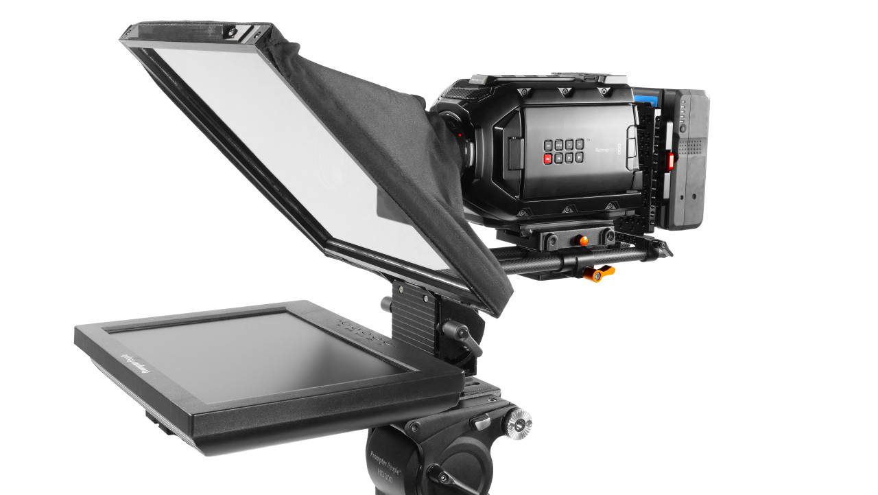 Prompter Pal iPad 12 Regular HDMI 400 NIT AutoReversing Monitor 15mm RailMount Teleprompter