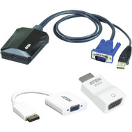 ATEN CV211KIT01(CV211CP): Laptop USB KVM Console Crash Cart Adapter IT Kit  with VC810 and VC925