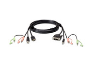 ATEN 2L-7D02DH: 1.8M USB HDMI to DVI-D KVM Cable with Audio  
