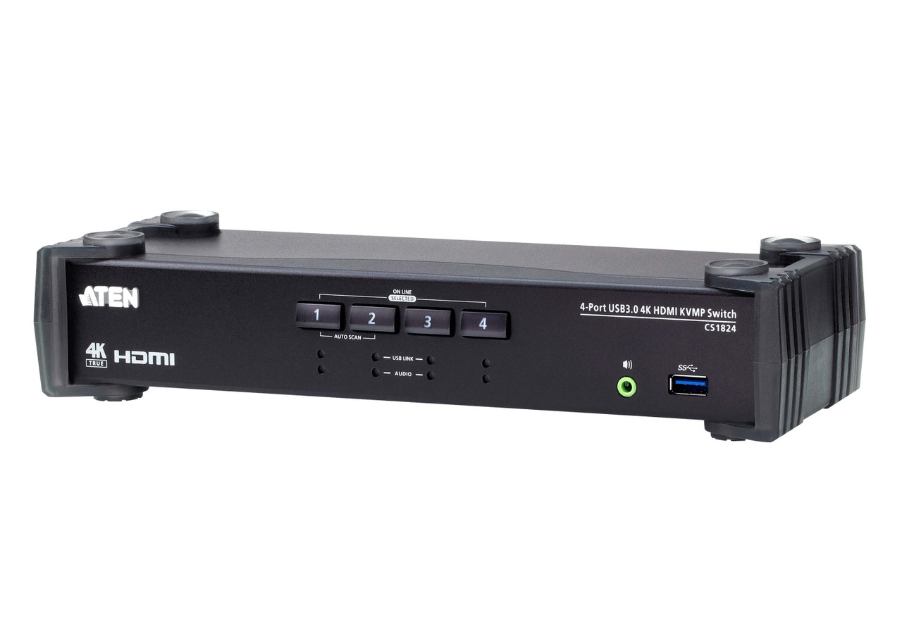 CS1824: 4-Port USB 3.0 4K HDMI KVMP™ Switch with Audio Mixer Mode - aten -kvm.com