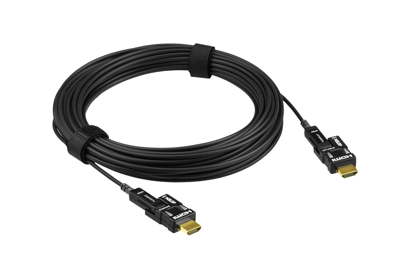 aten VE7833: 30M True 4K HDMI Active Optical Cable (True 4K@30m) Plenum  Rated - aten-kvm.com