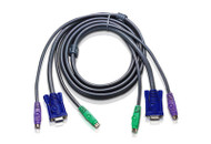 ATEN 2L-5005P/C: 15 feet  (5 meter) PS2 KVM PS/2 Cable W/ Micro Lite Technology