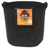 Gro Pro Essential Round Fabric Pot w/ Handles 7 Gallon - Black