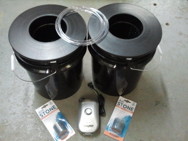 2 Bucket 3 5 Gallon Budget Dwc System Happy Grow Supplies