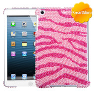Zebra Skin (Pink/Hot Pink) Pearl Diamante SmartSlim Back Protector Cover (with Package)