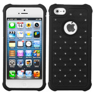 Black/Black Luxurious Lattice Dazzling TotalDefense Protector Cover CGS-AIPHONE5HPCTDEF201NP