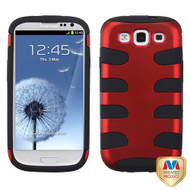 Titanium Red/Black Fishbone Phone Protector Cover CGS-SAMSIIIHPCSK002NP