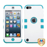 Rubberized Solid White/Tropical Teal TUFF Hybrid Phone Protector Cover