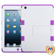 Natural Ivory White/Electric Purple TUFF Hybrid iPad Mini Protector Cover (with Stand)(with Package)