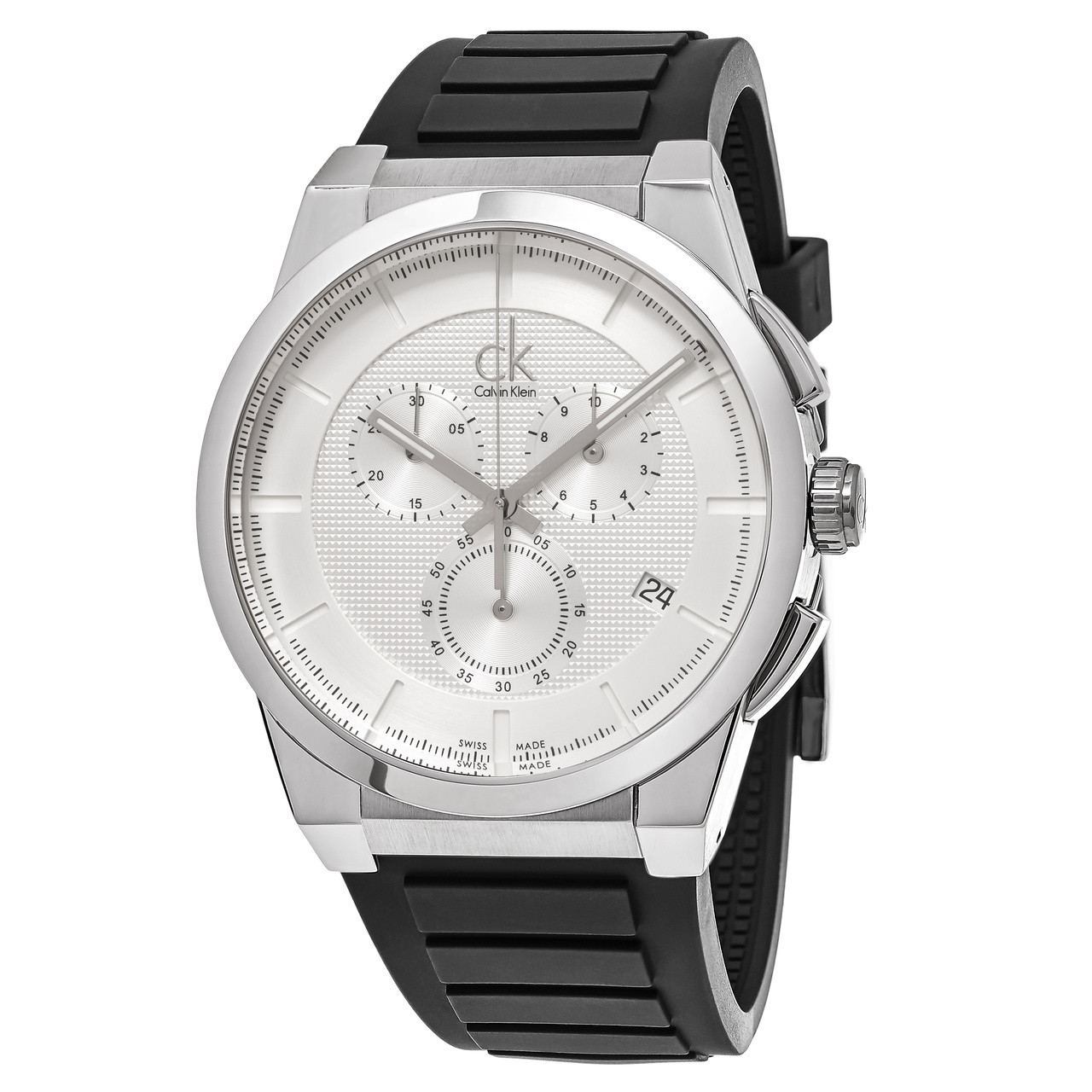 Calvin Klein Men's K2S371D6 Dart Silver Dial Chronograph Swiss Quartz Watch  - Sigmatime