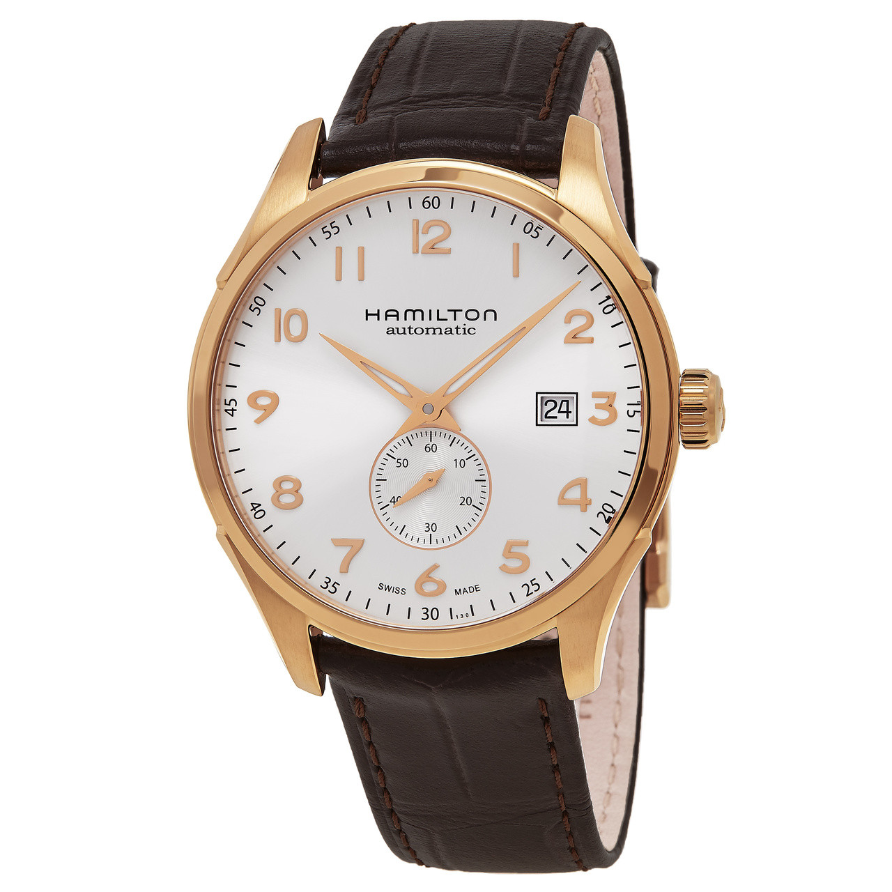 Hamilton Maestro Jazzmaster Automatic White Dial Brown Leather Men's
