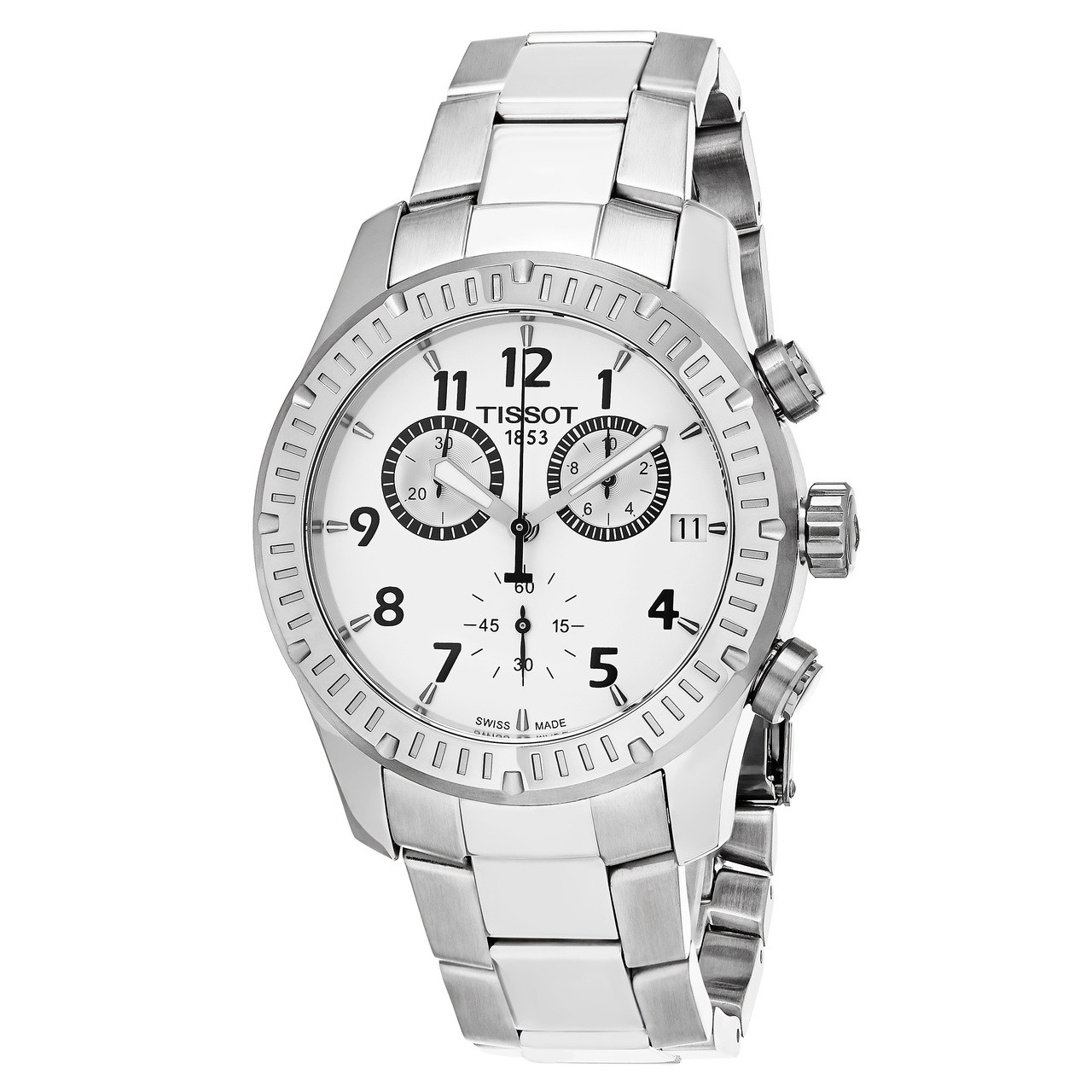 Tissot V8 Chronograph Silver Dial Stainless Steel Men's Watch - Sigmatime