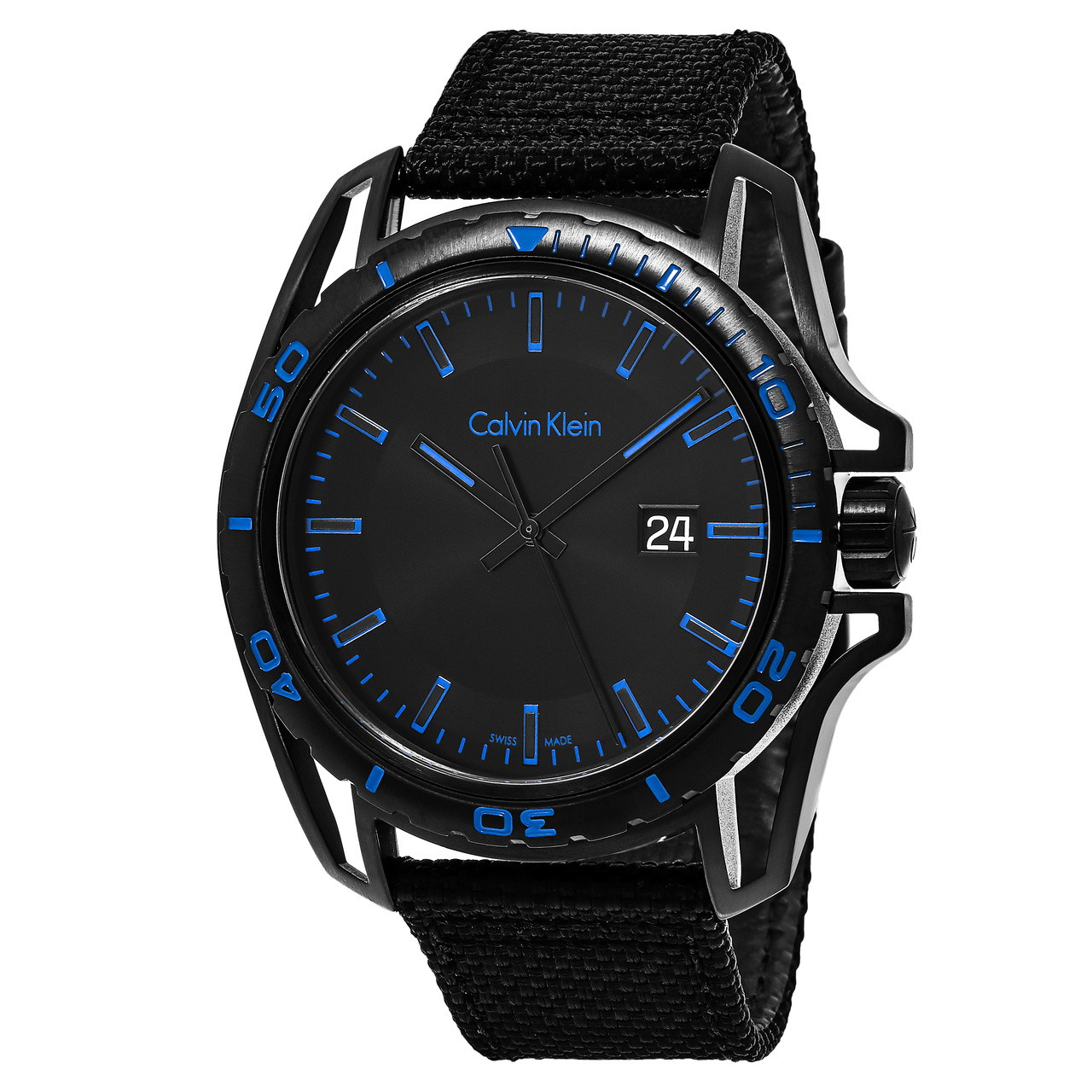 Calvin Klein Men's K5Y31YB1 Earth Black/Blue Dial Swiss Quartz Watch -  Sigmatime