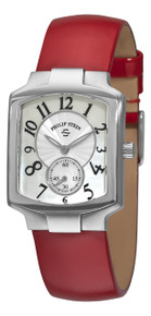 Philip Stein Women's 'Signature Classic Tank' Red Strap Watch
