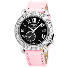 Fendi Women's F81031DCH.SNR07 'Selleria' Black Dial Pink Leather Strap Swiss Quartz Watch