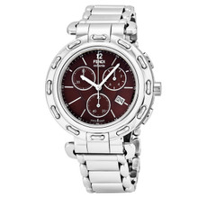 Fendi Women's F89032H.BR8653 'Selleria' Brown Dial Stainless Steel Chronograph Swiss Quartz Watch