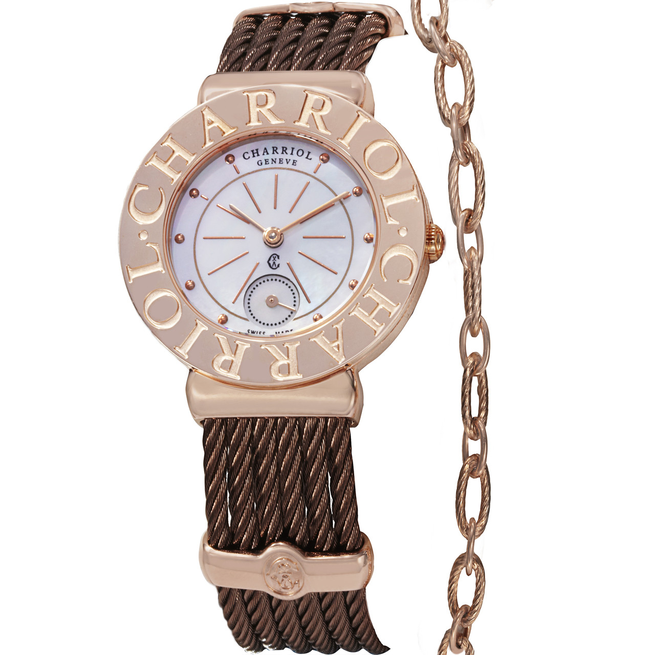 Charriol St. Tropez 30mm watch Unboxing Charriol St- Tropez 30mm with White Mother of Pear  main image 2