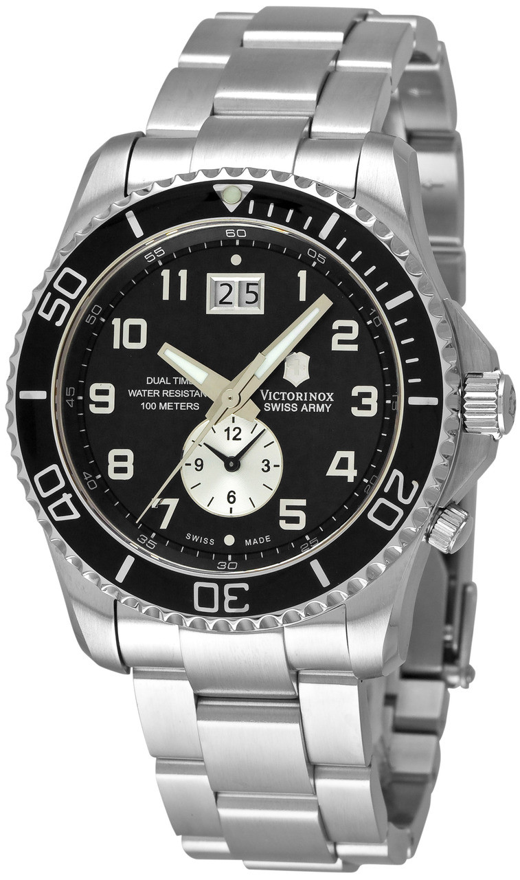 swiss army dual time watch