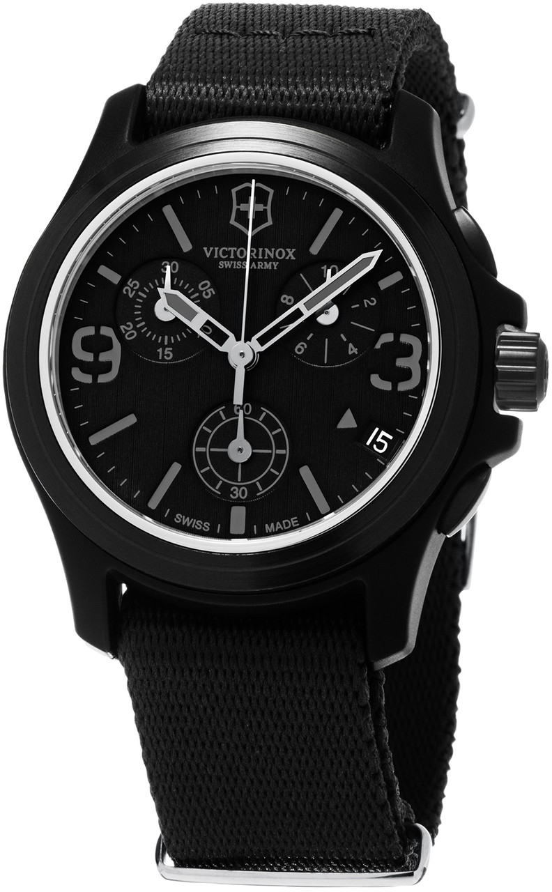 Victorinox Swiss Army Original Chronograph Black Nylon Strap Men's