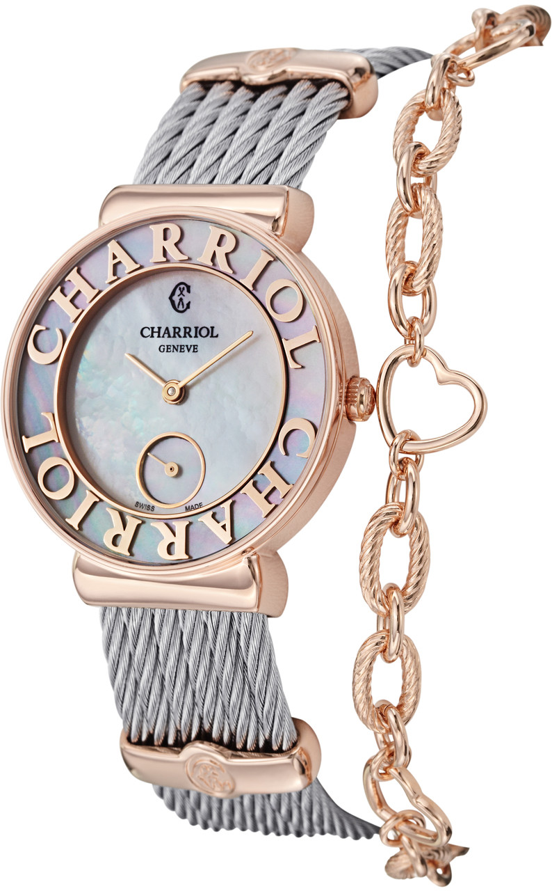 Charriol st tropez mother of pearl two tone luxury-women-charriol-used-  main image 4