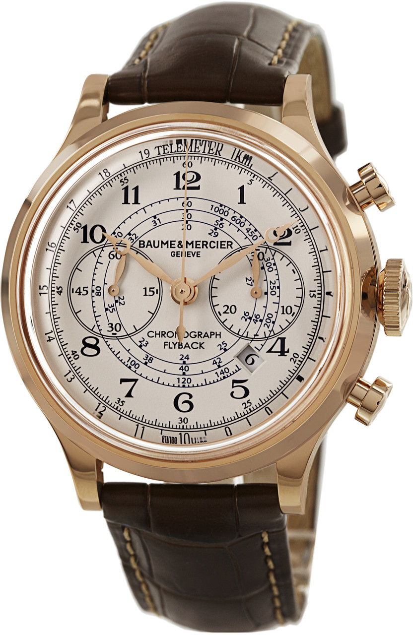 Baume Mercier Capeland Rose Gold Flyback Chronograph Men s Watch