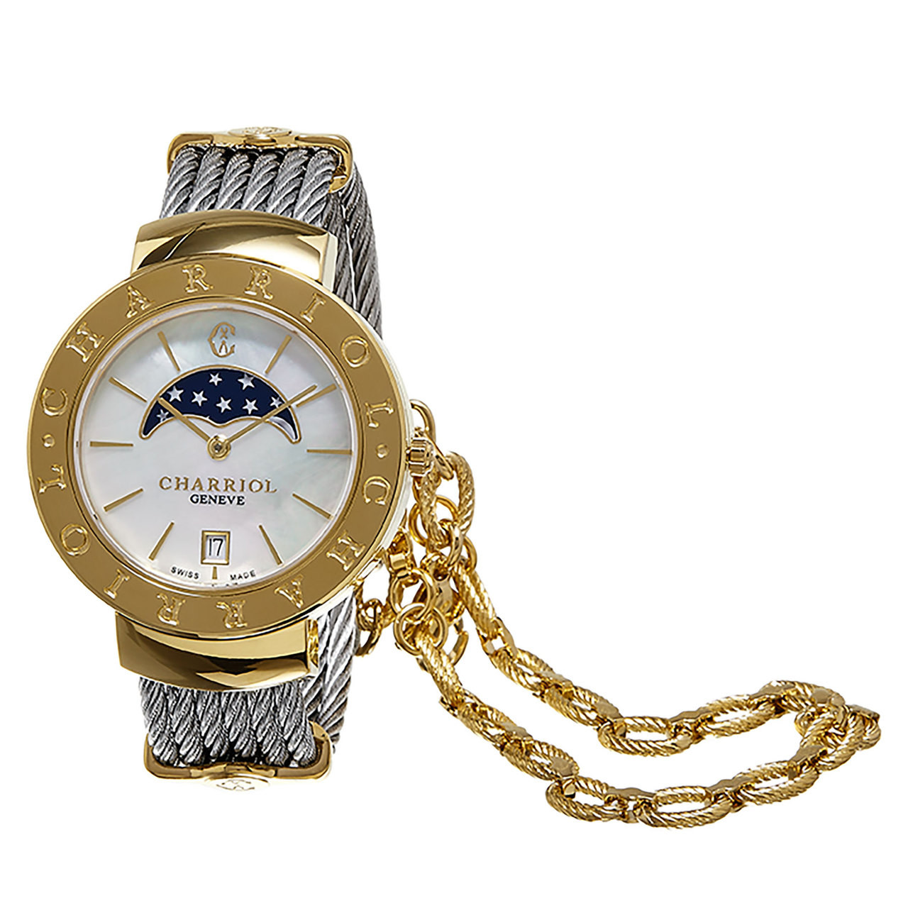 Charriol St Tropez MOP Dial Ladies Watch Charriol St Tropez MOP Diamonds Steel Quartz Ladies Watch  main image 4