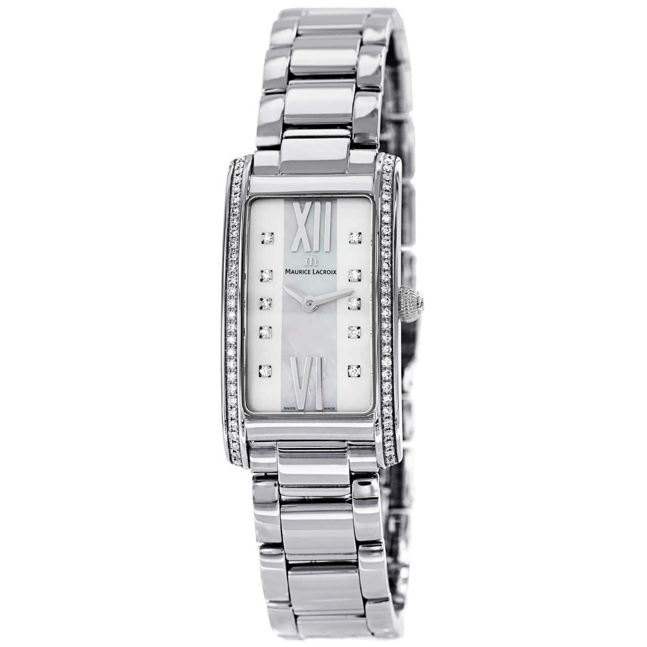 Maurice Lacroix Womens FA2164-SD532-170 Fiaba Mother of Pearl Diamond ...