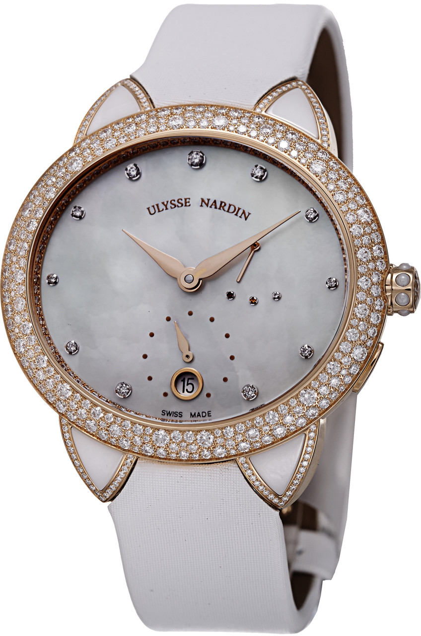 Ulysse Nardin Jade Women s Diamond Rose Gold Automatic Watch 3106 125BC 991