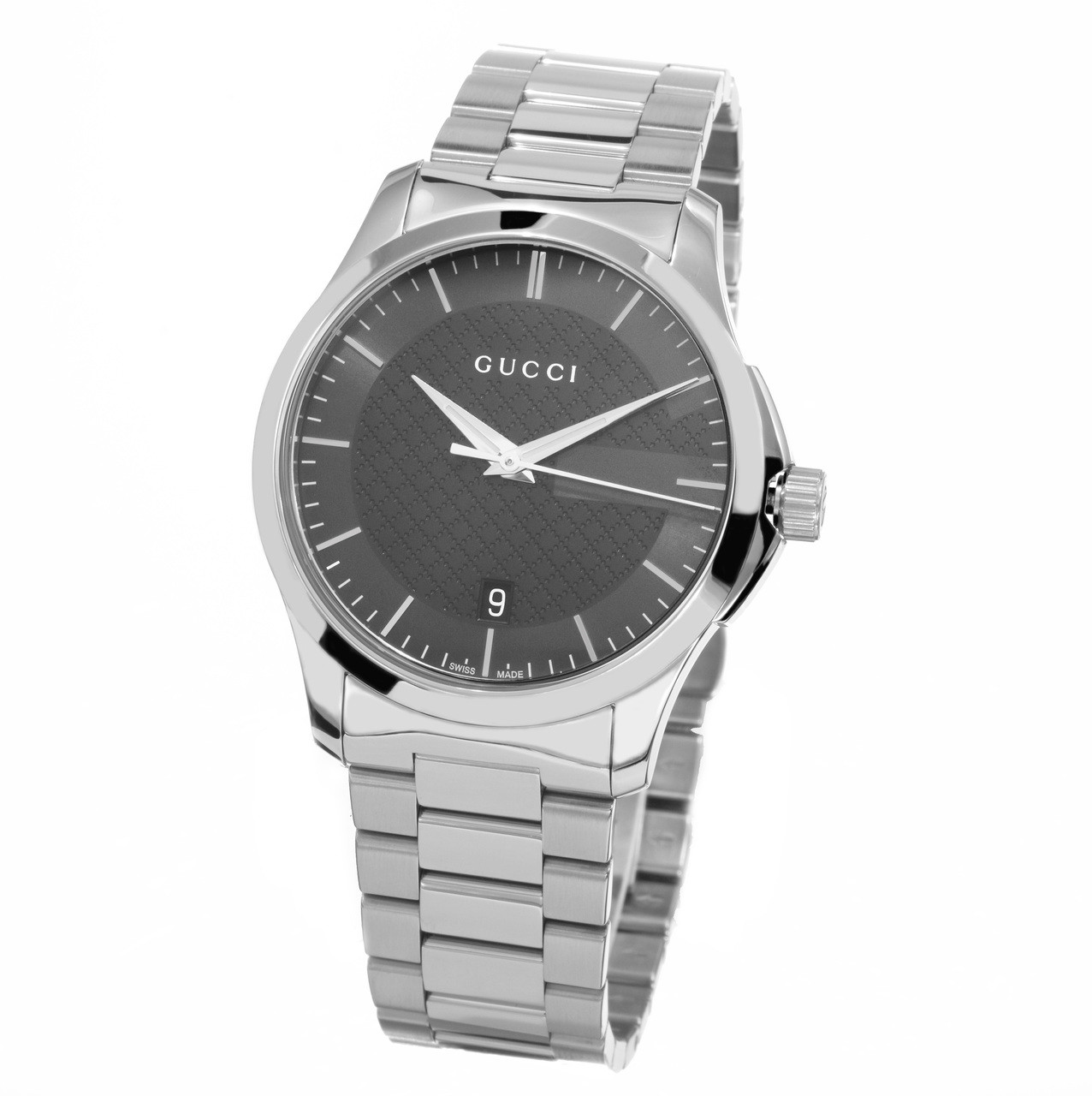 Gucci Women's YA126441 'Timeless' Grey Dial Medium Swiss Quartz Watch