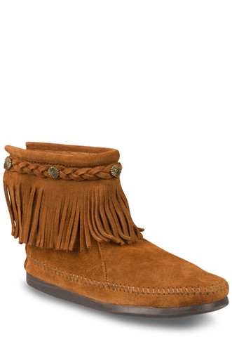 minnetonka back zip hardsole boot