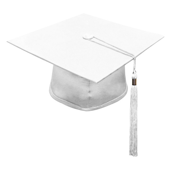 White kindergarten cap and gown hotsell