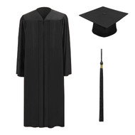 Black M2000 Cap, Gown & Tassel