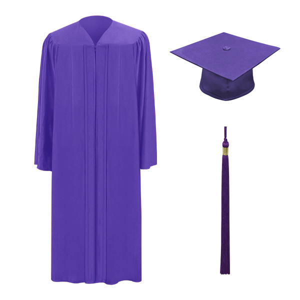 Purple M2000 Cap, Gown & Tassel - University Cap & Gown